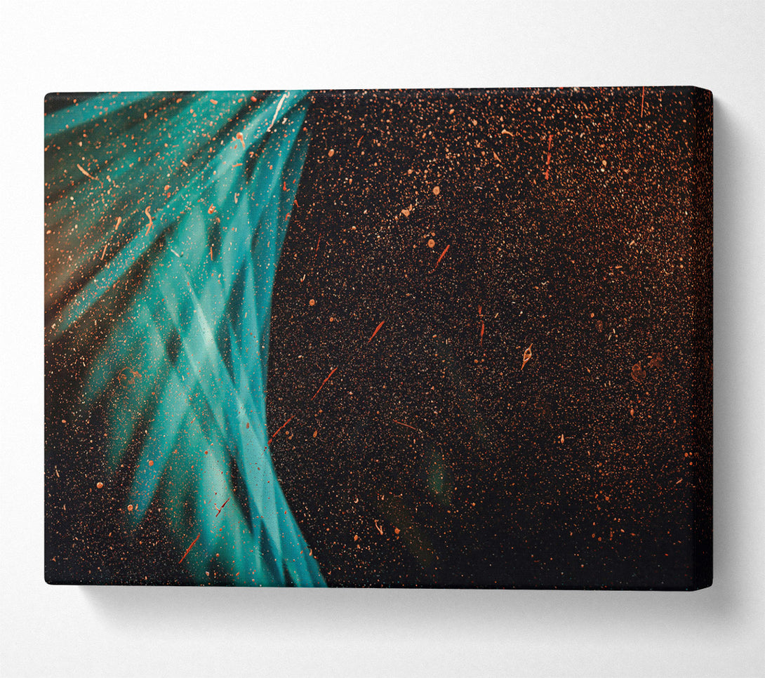 A Canvas Print of Teal Cosmic Dust Canvas Art