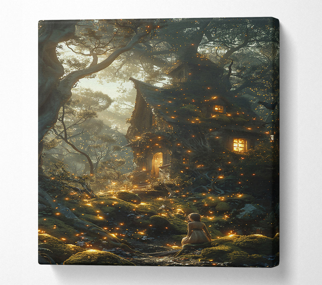  A Canvas Print of Golden Firefly Cottage Canvas Print