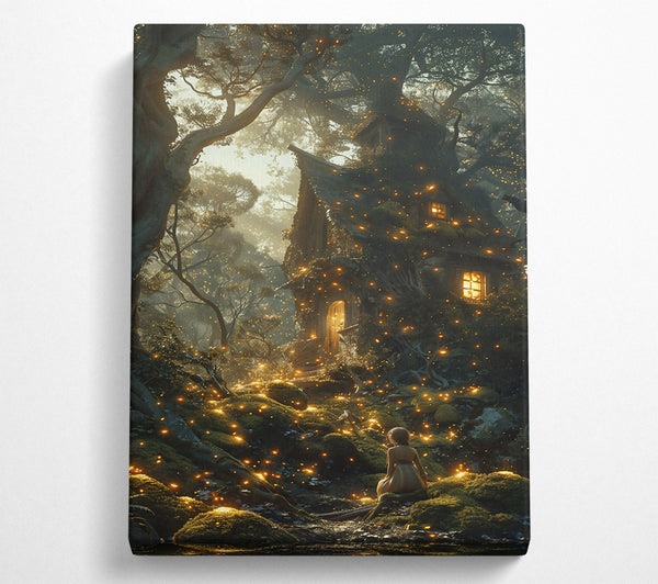  A Canvas Print of Golden Firefly Cottage Canvas Print
