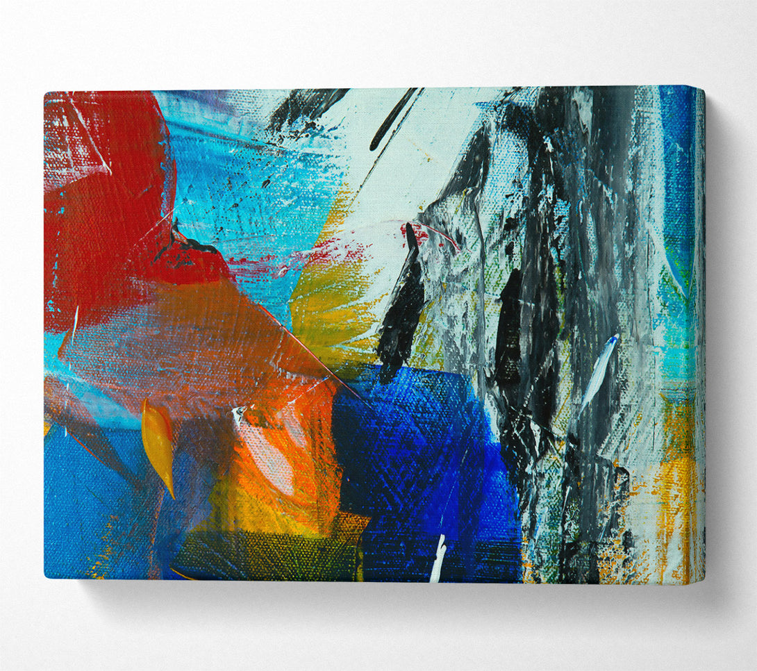  A Canvas Print of Blue Abstract Strokes Canvas Print