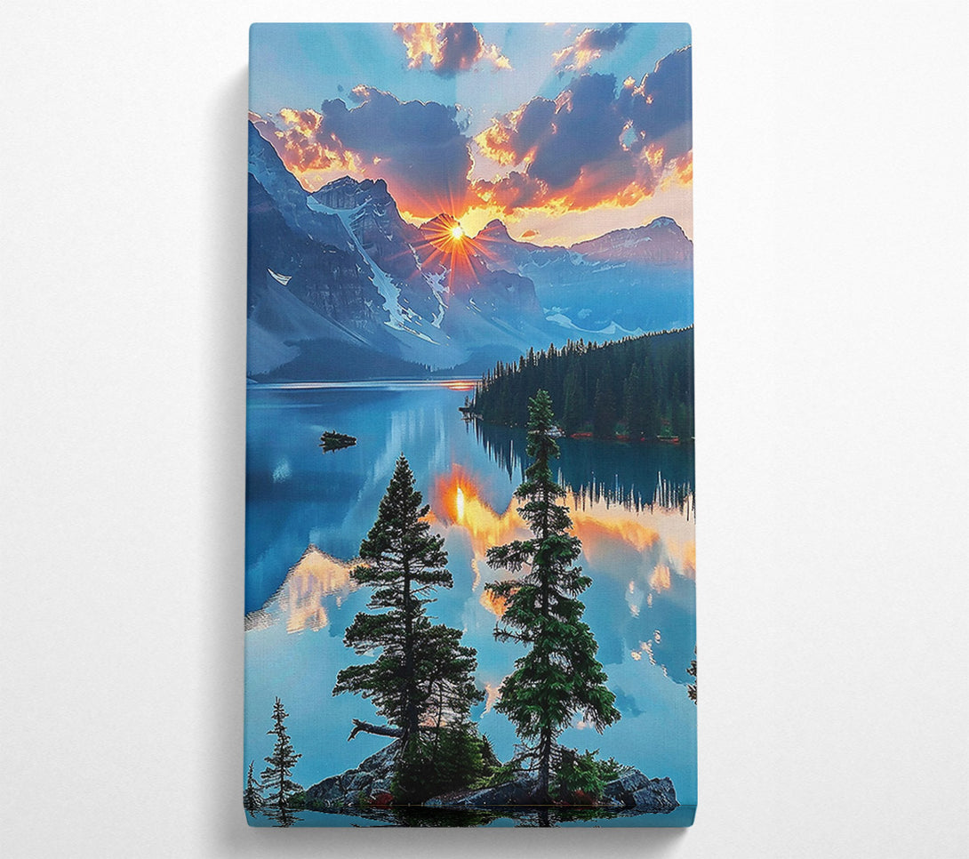  A Canvas Print of Azure Mountain Reflections Canvas Print