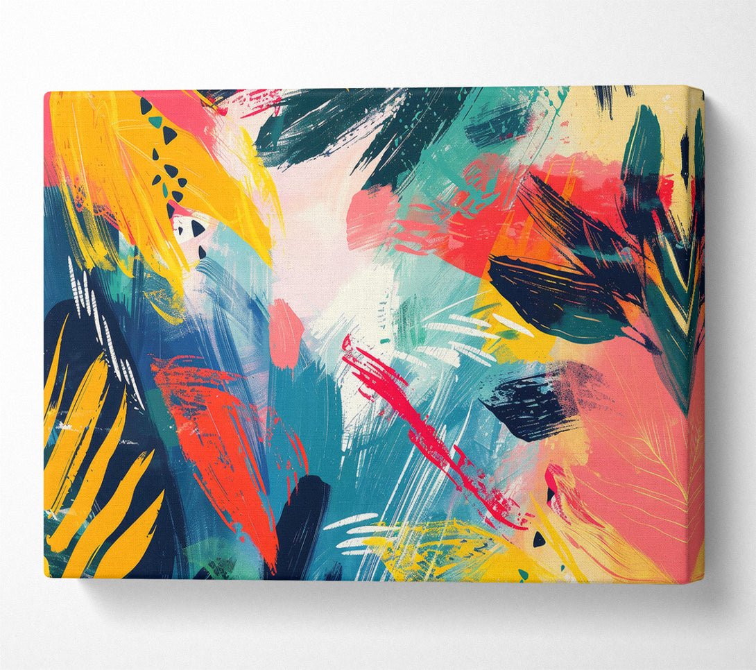  A Canvas Print of Blue Abstract Strokes Canvas Print