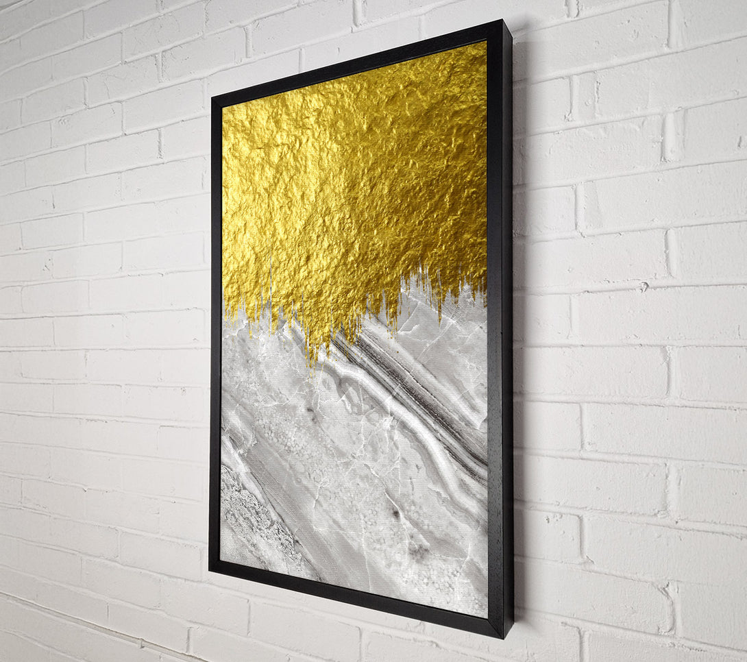  A Canvas Print of Foil Gold To Grey Canvas Wall Art