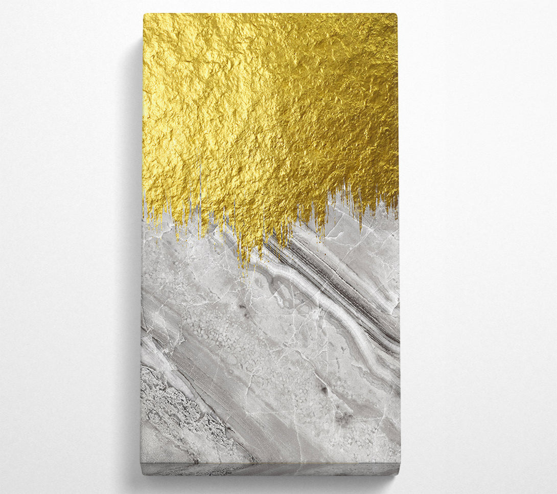 A Canvas Print of Foil Gold To Grey Canvas Wall Art