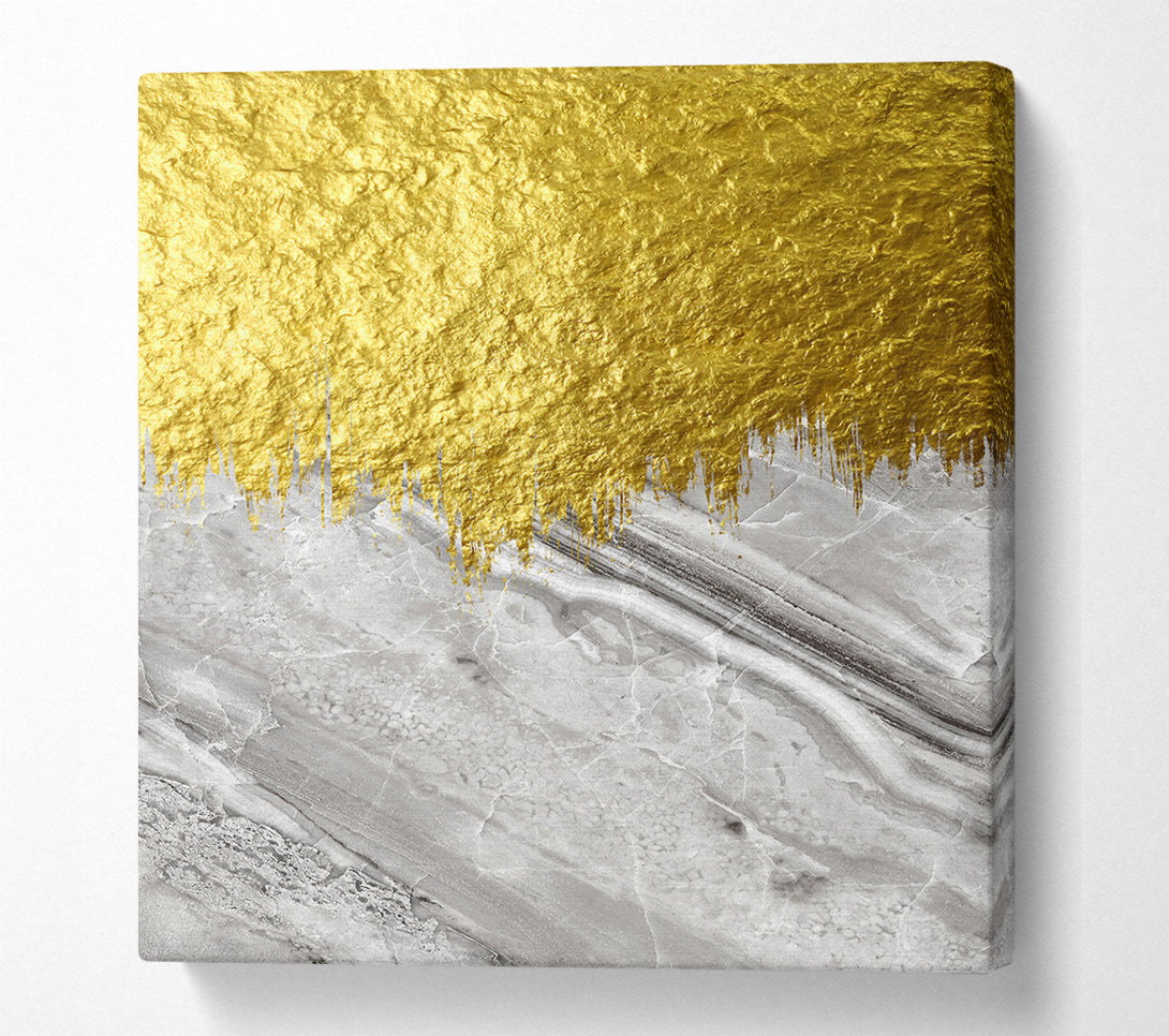  A Canvas Print of Foil Gold To Grey Canvas Wall Art