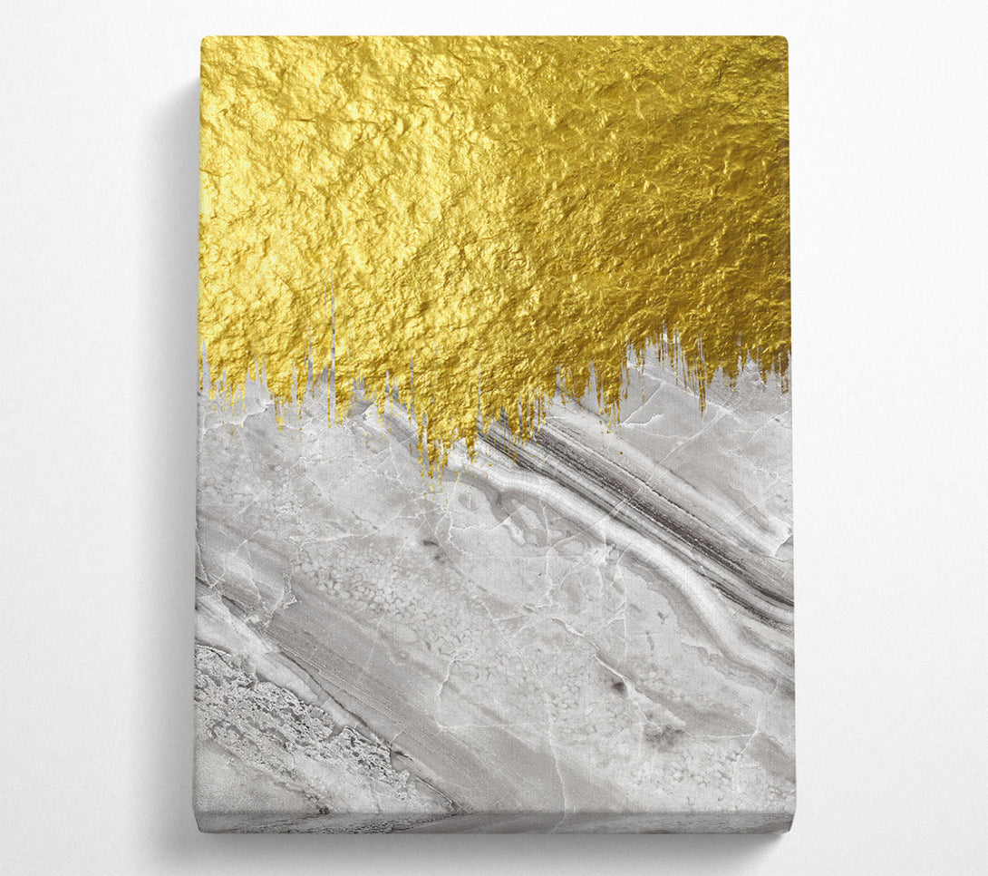  A Canvas Print of Foil Gold To Grey Canvas Wall Art