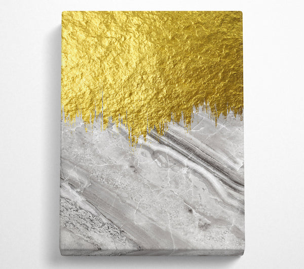 A Canvas Print of Foil Gold To Grey Canvas Wall Art