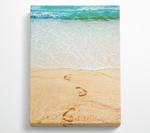  A Canvas Print of Footsteps In The Sand Canvas Art