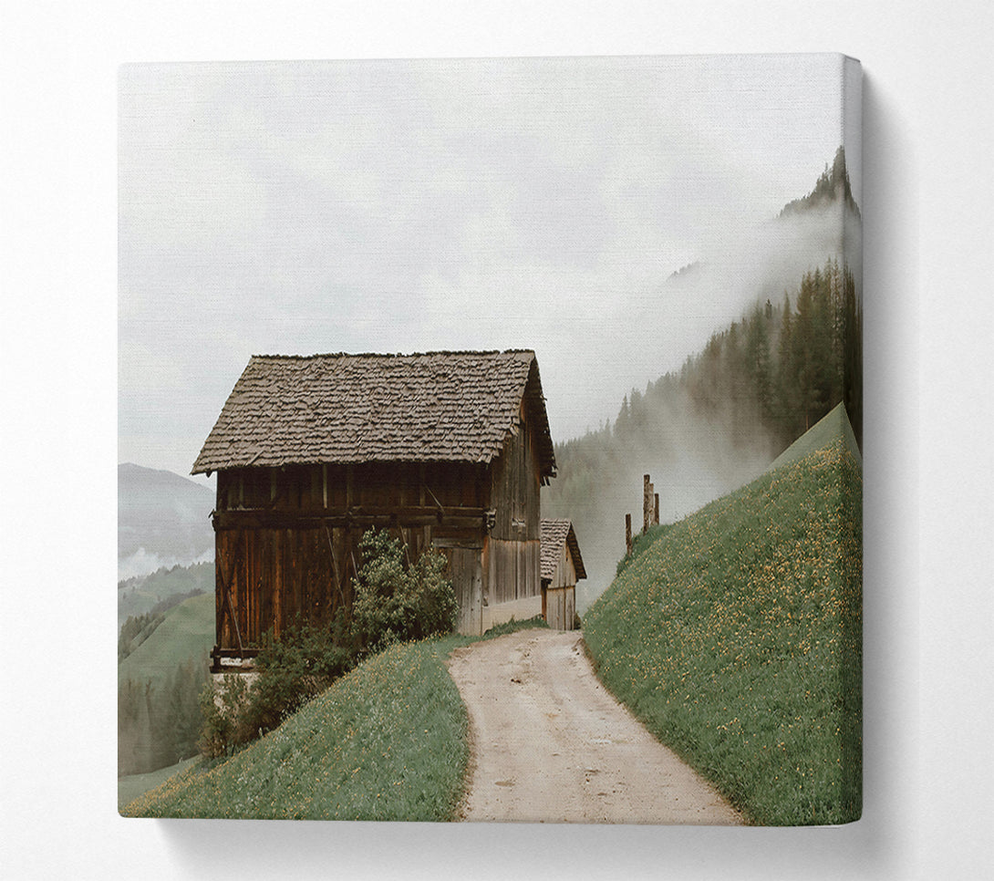  A Canvas Print of Brown Mountain Mist Canvas Art