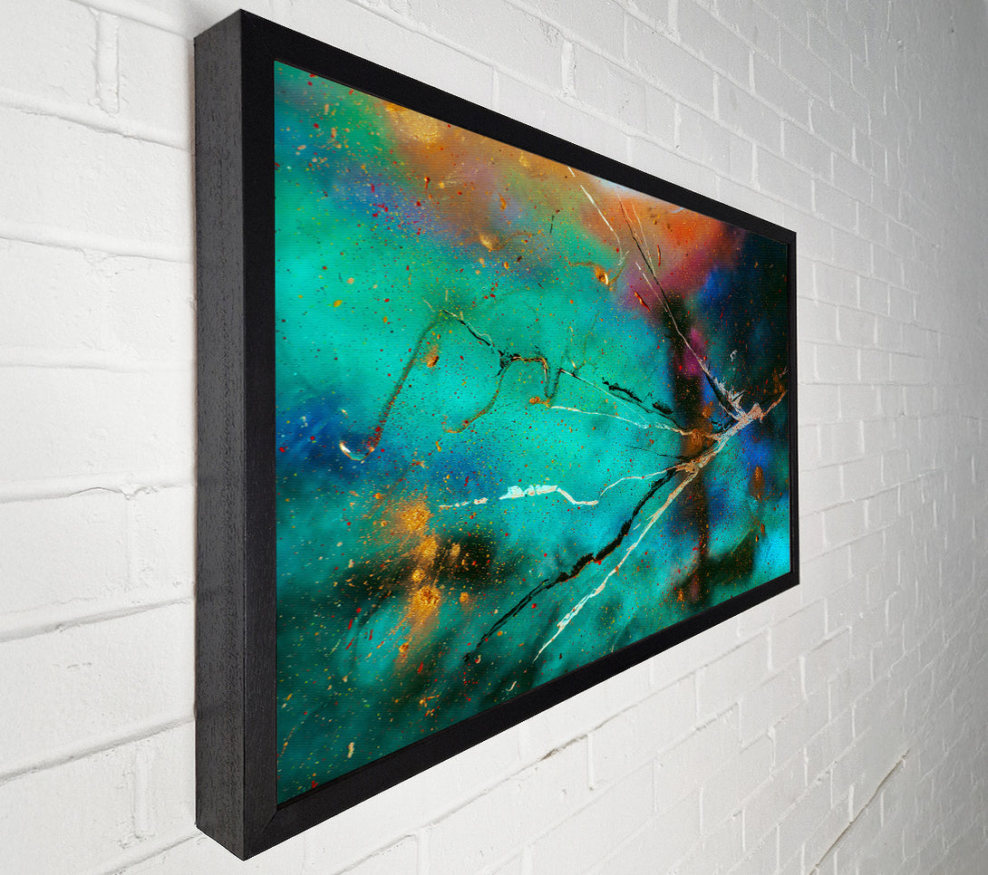  A Canvas Print of Teal Cosmic Dance Canvas Wall Art