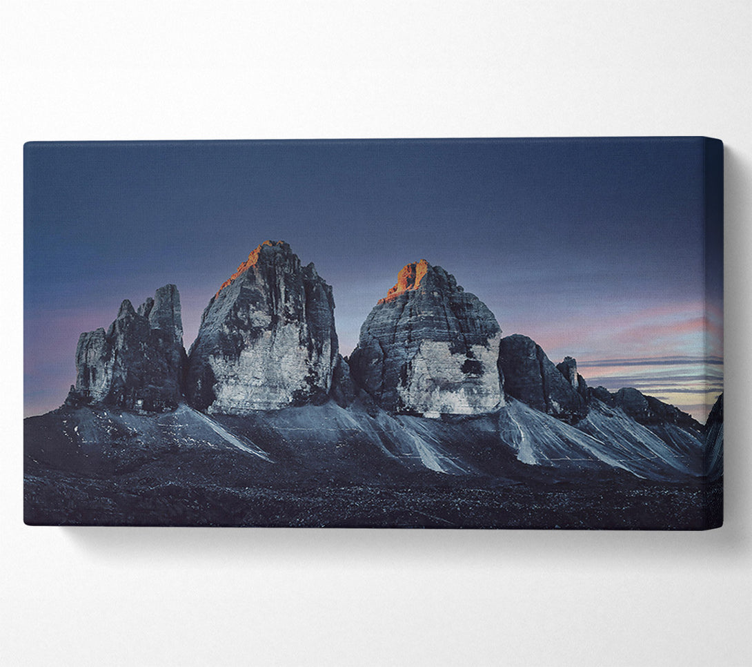  A Canvas Print of Blue Dusk Peaks Canvas Wall Art