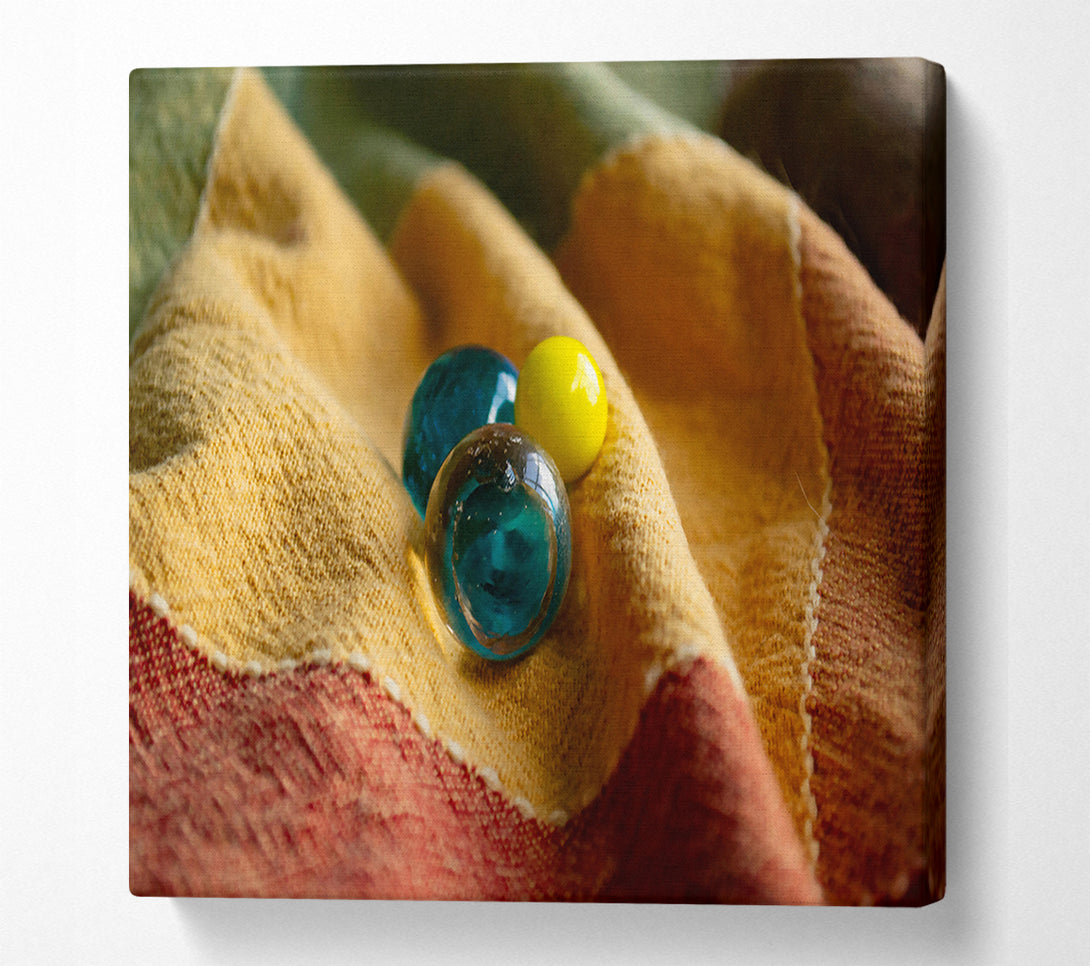  A Canvas Print of Teal Glass Reflections Canvas Wall Art