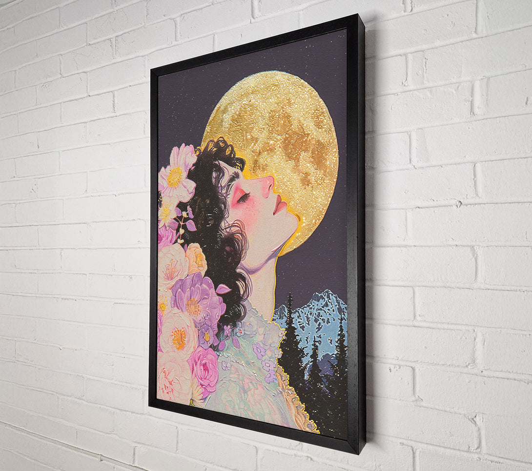 A Canvas Print of Golden Moon Dreams Canvas Wall Art