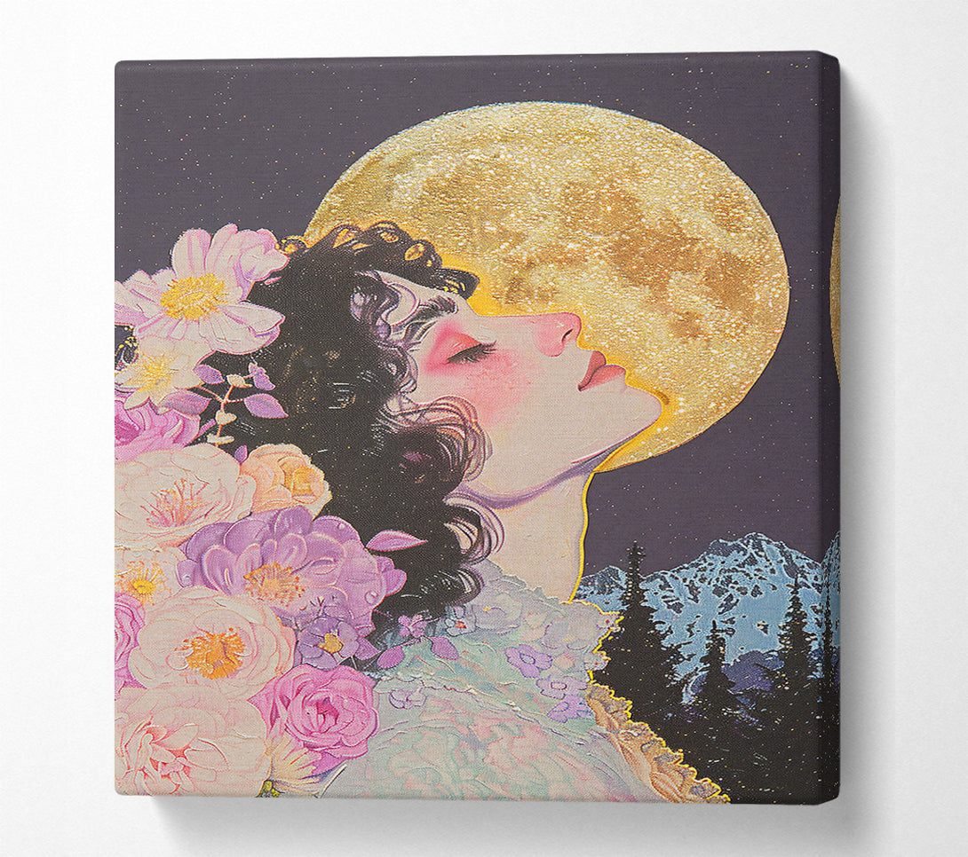  A Canvas Print of Golden Moon Dreams Canvas Wall Art