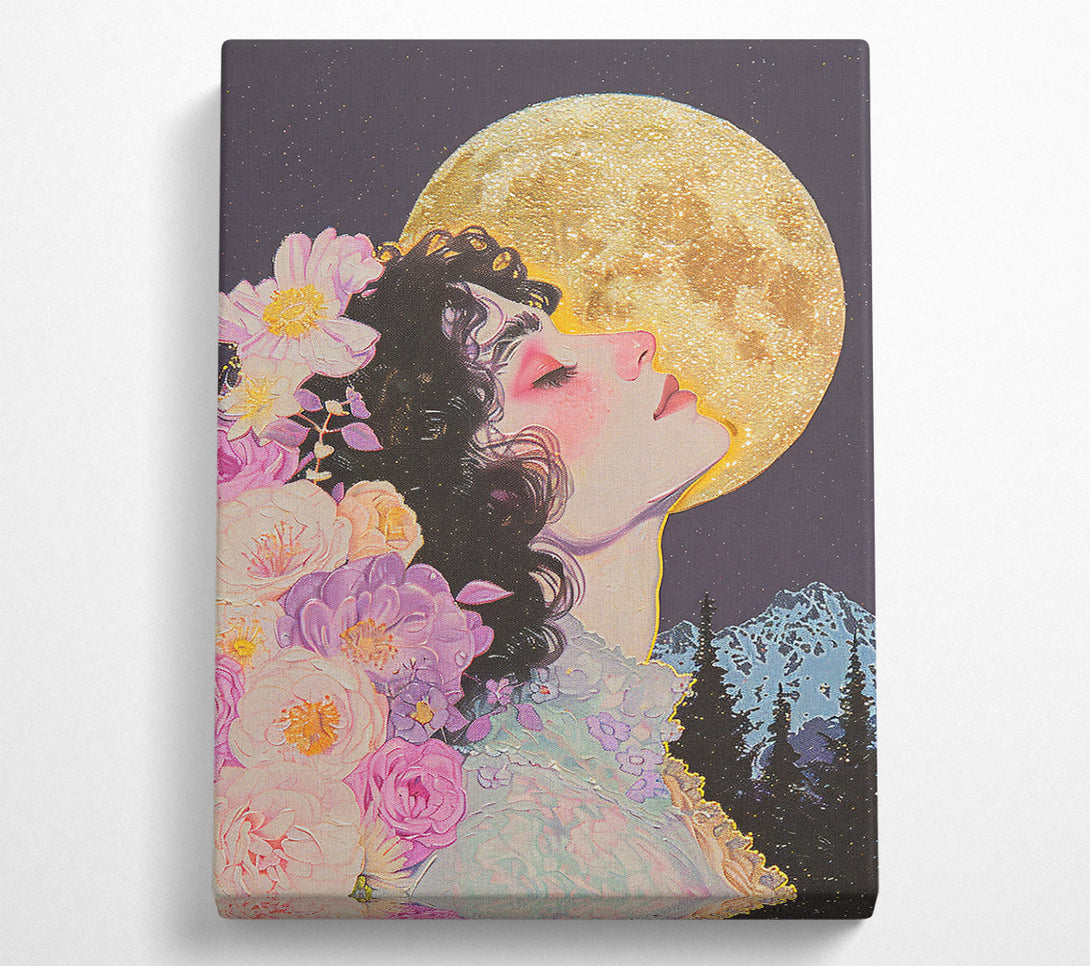  A Canvas Print of Golden Moon Dreams Canvas Wall Art