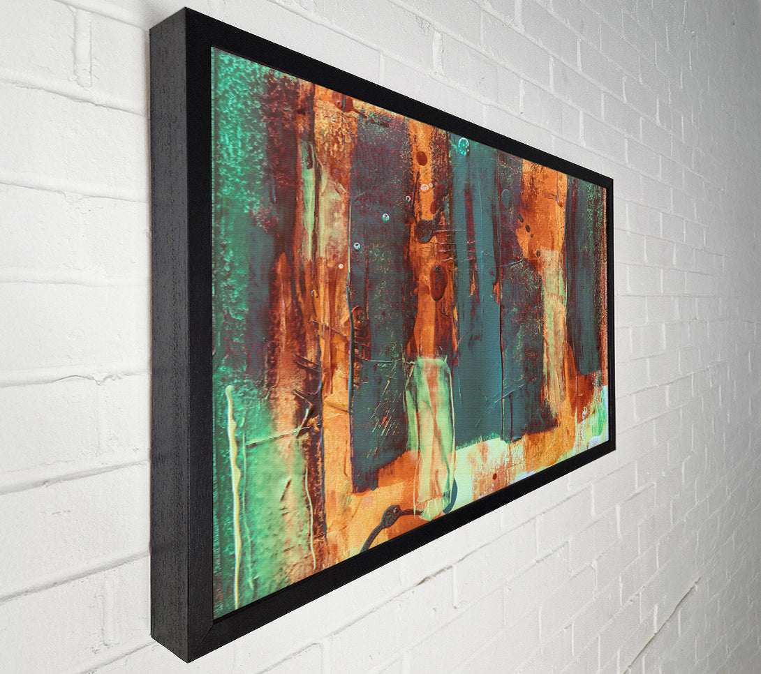  A Canvas Print of Teal Abstract Strokes Canvas Wall Art