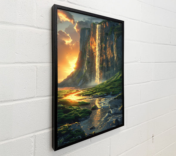 Golden Waterfall Dreams