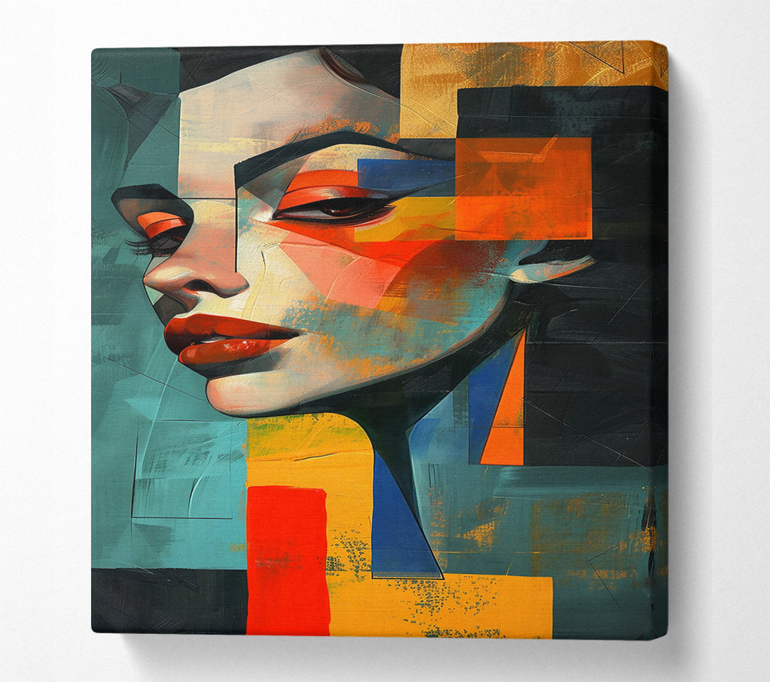 A Canvas Print of Orange Abstract Gaze Canvas Wall Art