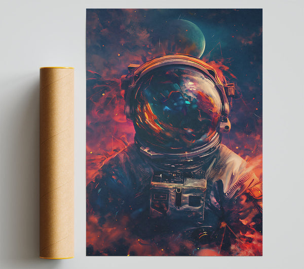 Crimson Astronaut'S Dream Giclee Print