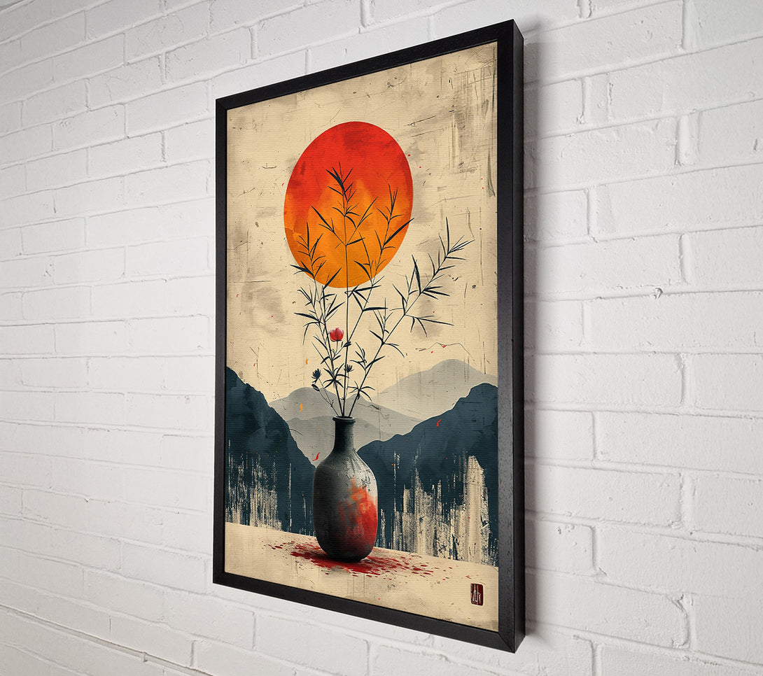  A Canvas Print of Crimson Sun'S Embrace. Canvas Art