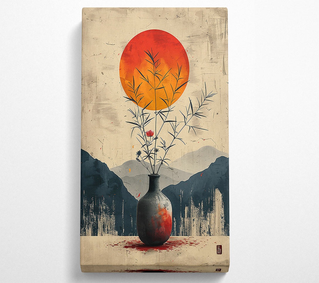  A Canvas Print of Crimson Sun'S Embrace. Canvas Art