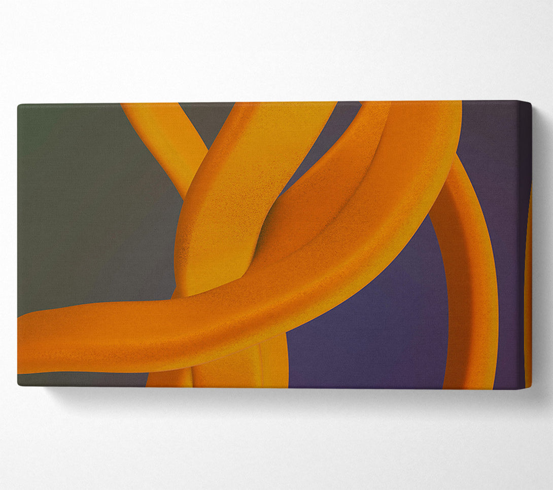  A Canvas Print of Amber Abstract Curves Canvas Print
