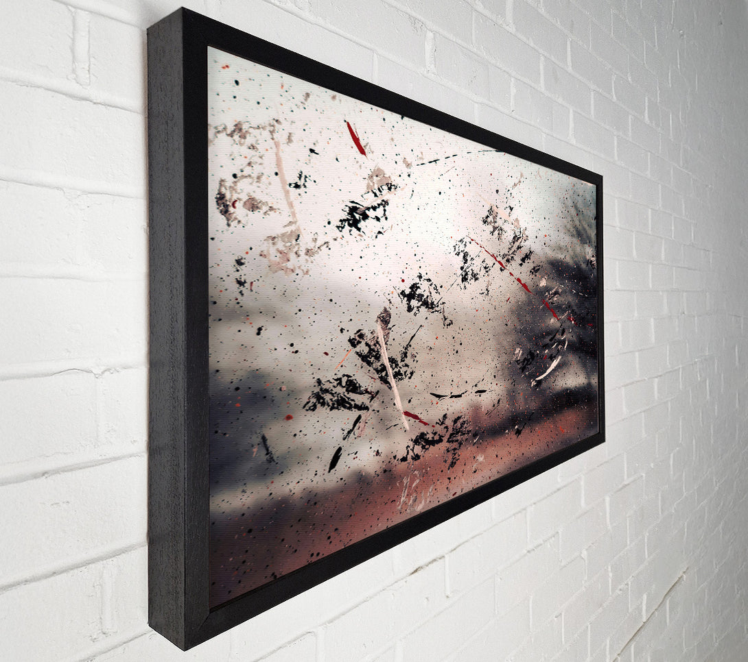  A Canvas Print of Red And Black Drips Canvas Wall Art