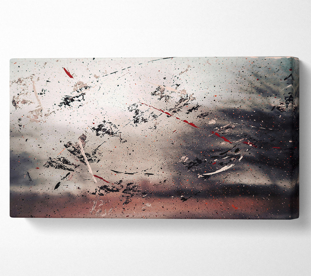  A Canvas Print of Red And Black Drips Canvas Wall Art