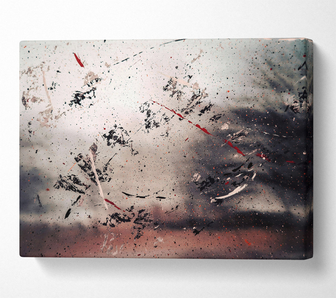  A Canvas Print of Red And Black Drips Canvas Wall Art