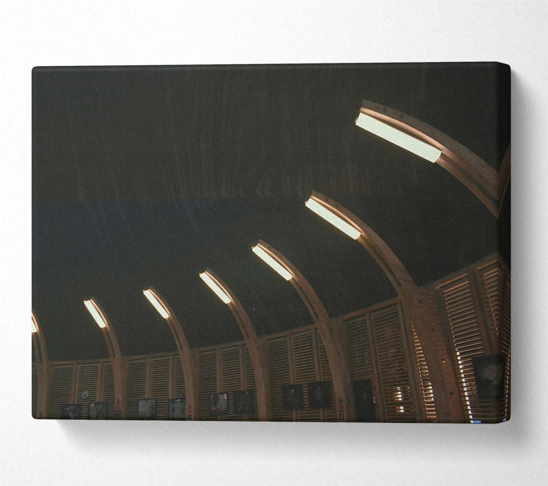  A Canvas Print of Warm Wooden Arcs Canvas Wall Art