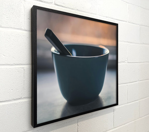 Teal Bowl And Spoon