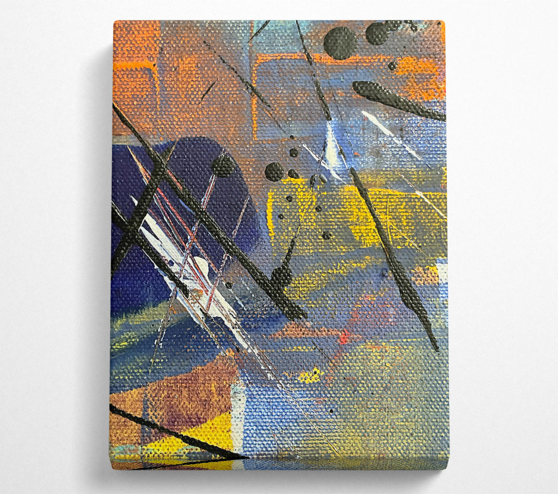  A Canvas Print of Blue Abstract Strokes Canvas Print