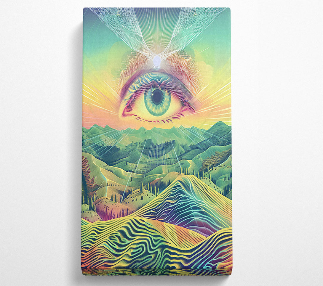  A Canvas Print of Green Eye Of The Hills Canvas Art