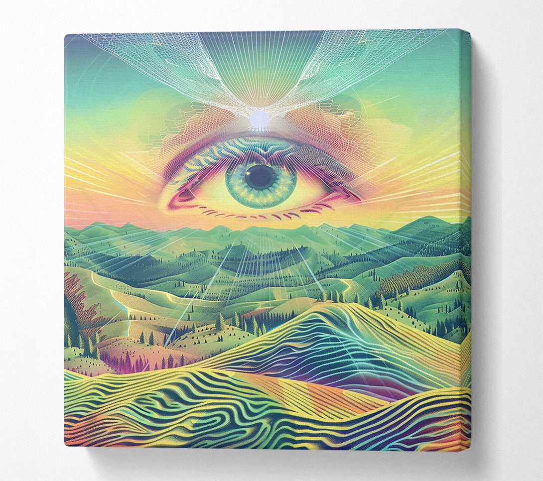  A Canvas Print of Green Eye Of The Hills Canvas Art