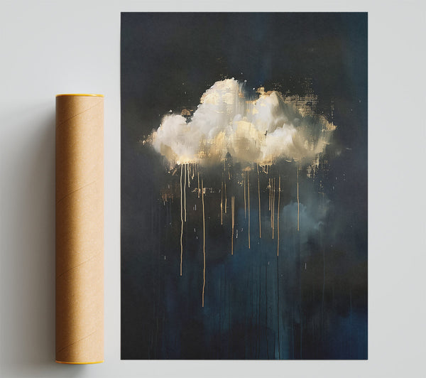 Golden Cloud Drizzle Poster