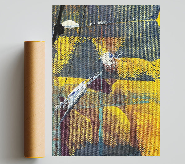 Golden Abstract Expression Print