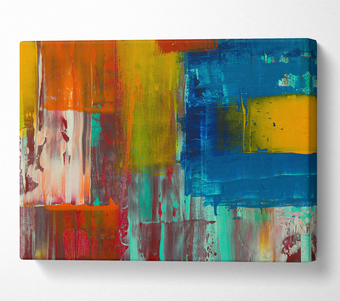  A Canvas Print of Blue Abstract Strokes Canvas Print