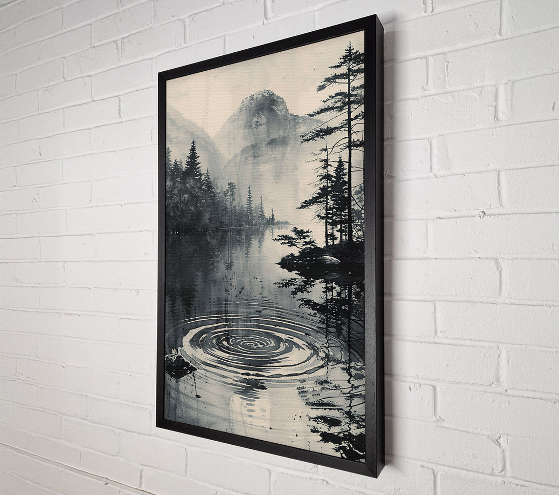  A Canvas Print of Grey Mountain Reflections Canvas Wall Art