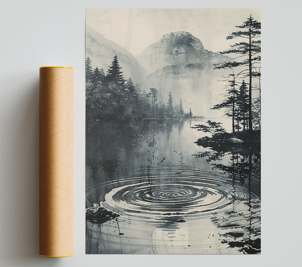 Grey Mountain Reflections Giclee Print