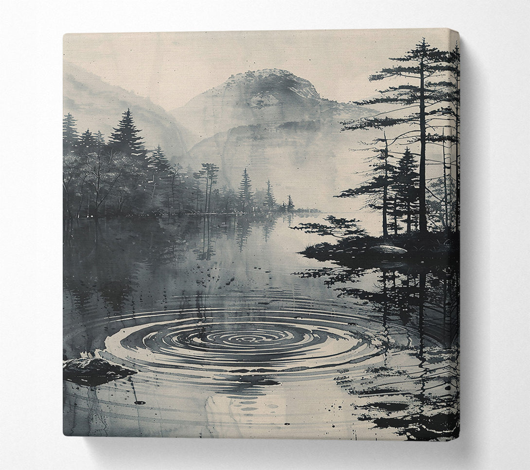  A Canvas Print of Grey Mountain Reflections Canvas Wall Art