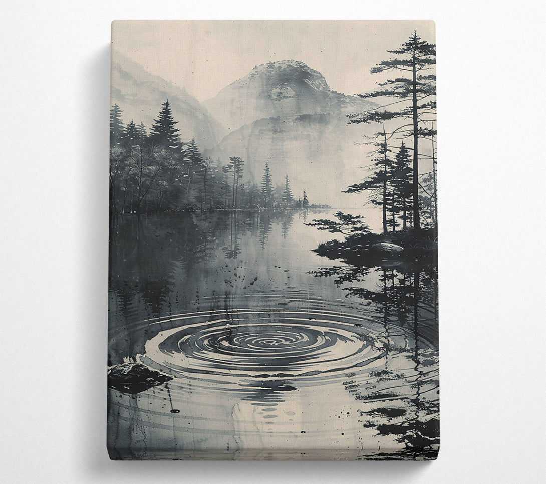  A Canvas Print of Grey Mountain Reflections Canvas Wall Art
