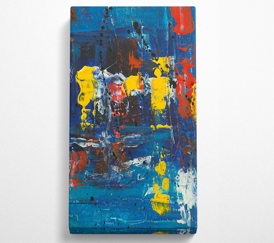  A Canvas Print of Blue Abstract Splashes Canvas Print