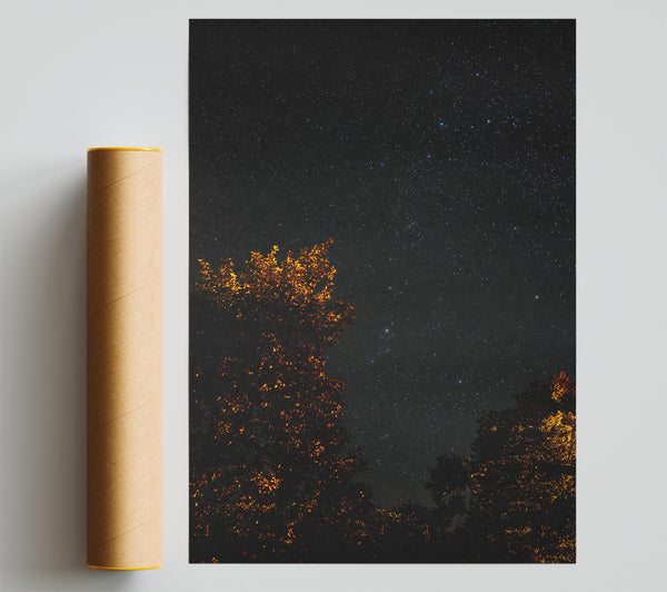 Orange Night Sky Print