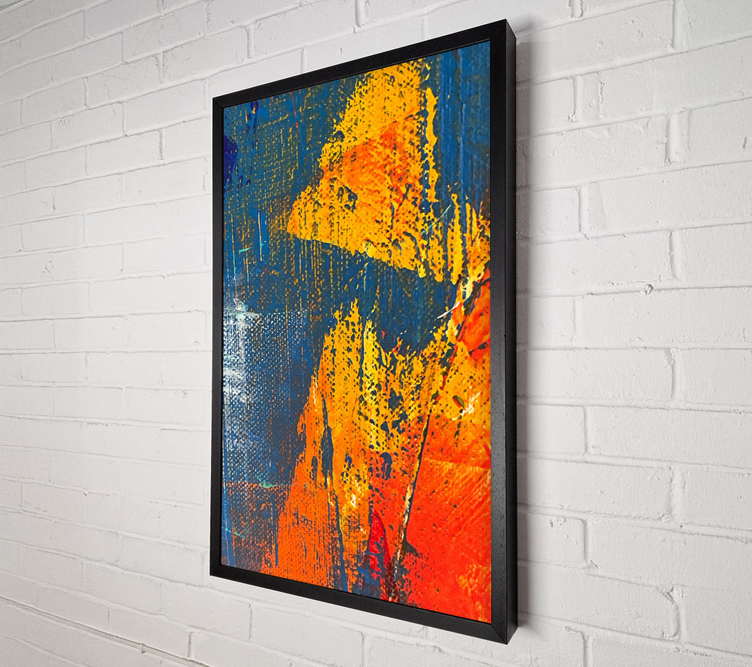  A Canvas Print of Orange Burst Abstract Canvas Art
