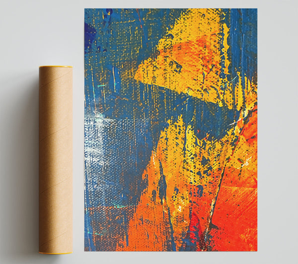 Orange Burst Abstract Giclee Print