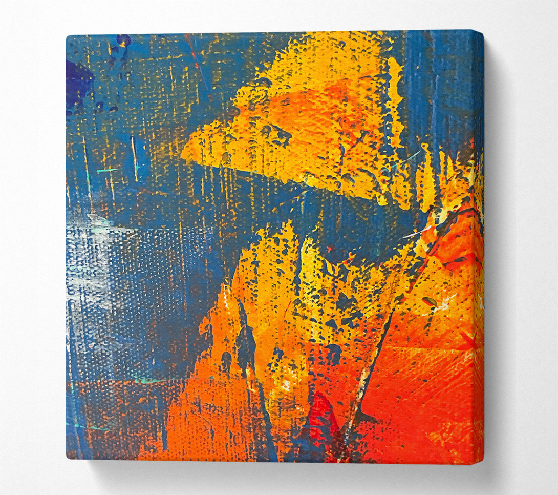  A Canvas Print of Orange Burst Abstract Canvas Art