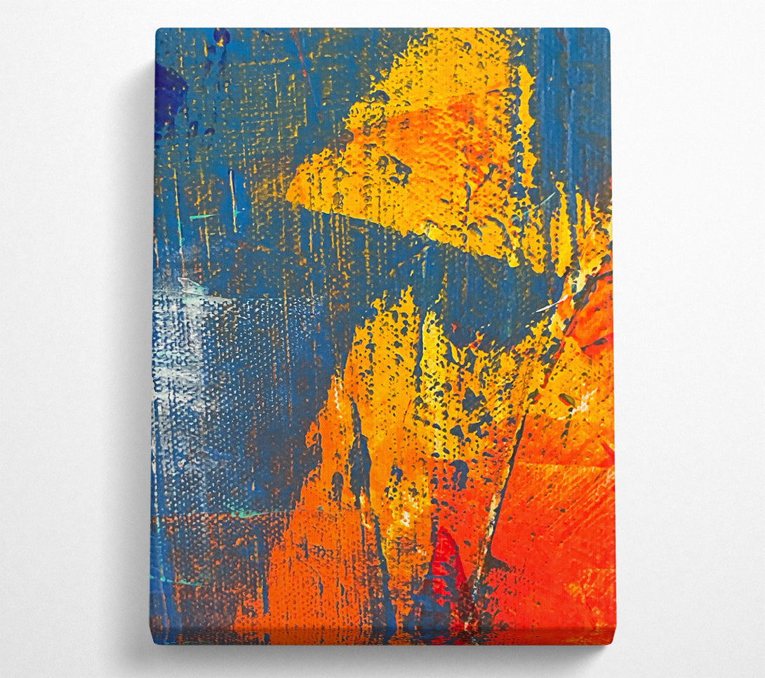  A Canvas Print of Orange Burst Abstract Canvas Art
