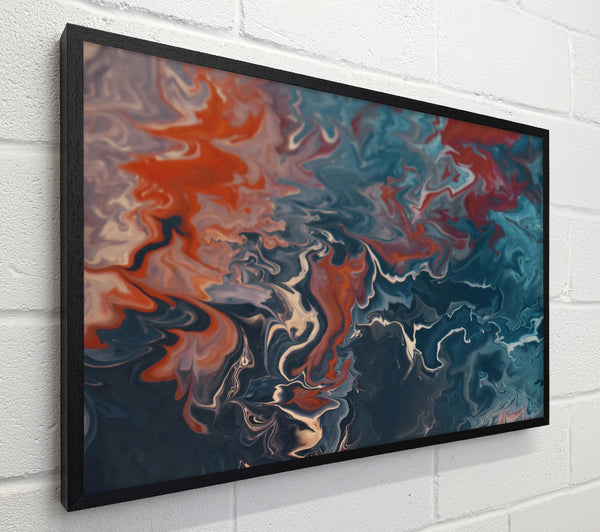 Teal Swirling Abstract