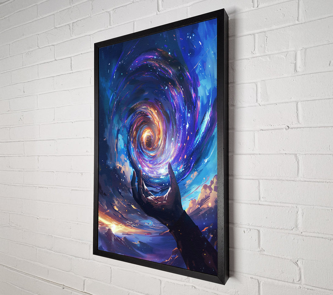  A Canvas Print of Blue Cosmic Embrace Canvas Print