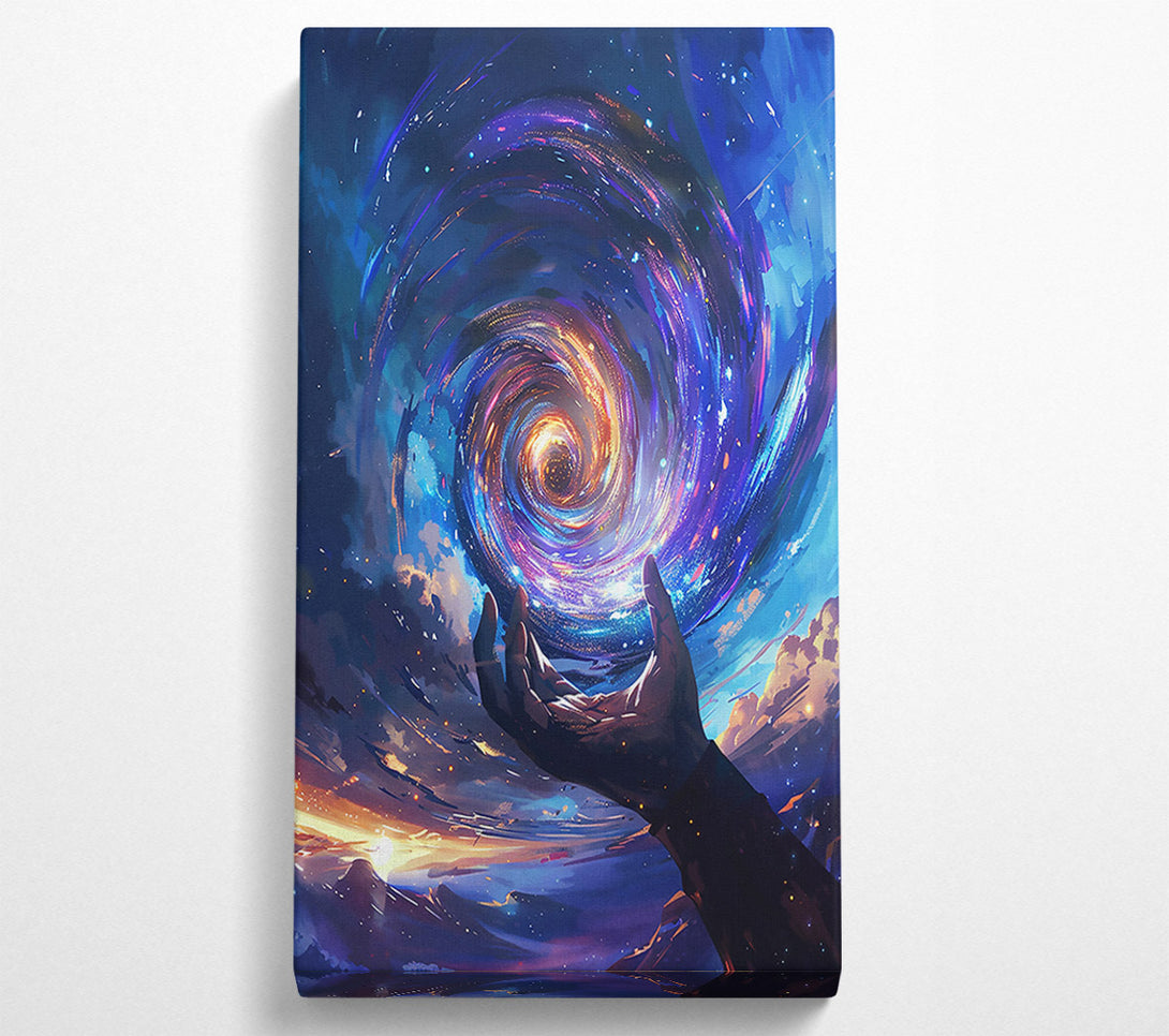  A Canvas Print of Blue Cosmic Embrace Canvas Print